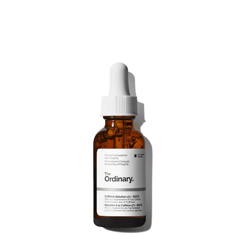 The Ordinary Caffeine Solution 5% + EGCG, Depuffing Eye Serum for Dark Circles and Tired Eyes