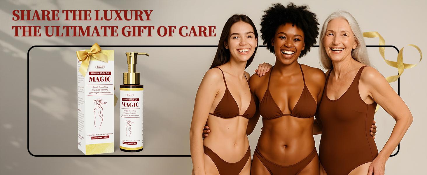 Jeirrzi Magic Body Firming Oil, Hydrating and Firming Body Oil for Skin With 9 Natural Ingredients, Luxury Spa Gifts for Women - 3.38 OZ