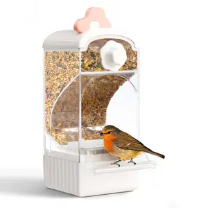 BUCATSTATE Large-Capacity Anti-Spill Husk Separator Automatic Parrot Feeder, Bird Food Box for Pet Bird Feeding Tools tiktokshopspringglowup,summervibes