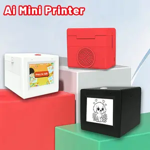 Mini Sticker Printer - Bluetooth Thermal Portable Printer, Inkless Portable Printer for Learning and DIY, Comes with 4 Rolls of Thermal Paper