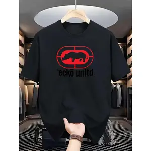 [Ecko Unltd. Graphic Tee] Ecko Unltd. Men's Casual Graphic T-shirt |     Round Neck, Breathable & Quick-dry, Comfort Fit, Summer Style, Casual Wear, Graphic Tee, Elastic Fabric 0705D 818