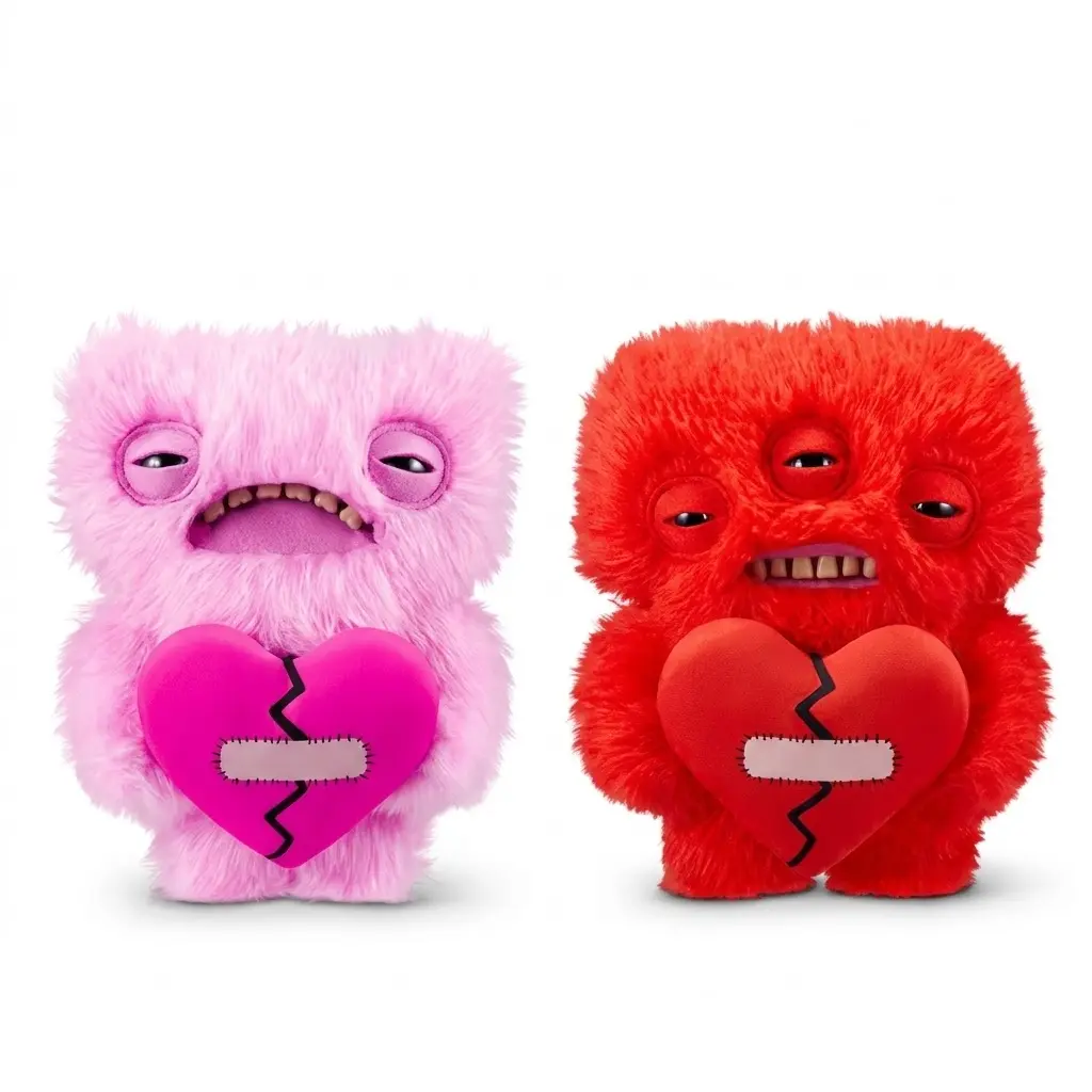 Fuggler Love Fugg Plush Funny Ugly Monster, Plush, Collectible, Toy (Love Fugg - Refres-Pink)