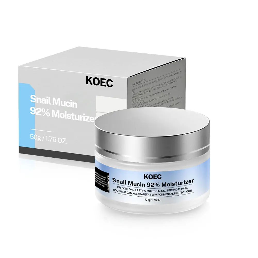 KOEC Snail Mucin 92% Moisturizer 50g / 1.76oz Nourishing Hydrating Cream for Daily Skincare