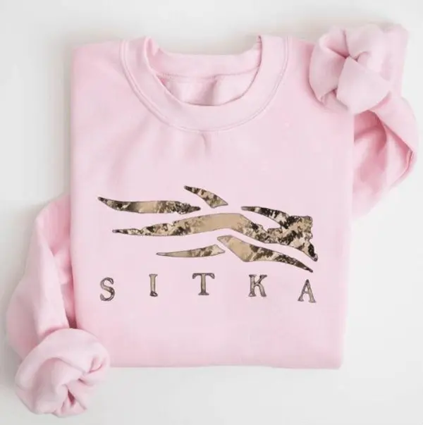 SITKA Gear Crewneck Sweatshirt Unisex Cotton Fabric Collar
