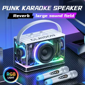 Transparent Mecha K Song Speaker HiFi Stereo Bass Wireless Mini Soundbox Portable Bluetooth 5.3 Waterproof Long Playtime - Audio