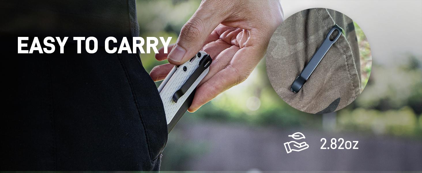 CJRB Pyrite-Light Pocket Folding Knife - 3.34'' AR-RPM9 Steel Blade, EDC Knife with Pocket Clip for Camping, Hiking, Survival Tools and Survival Gear