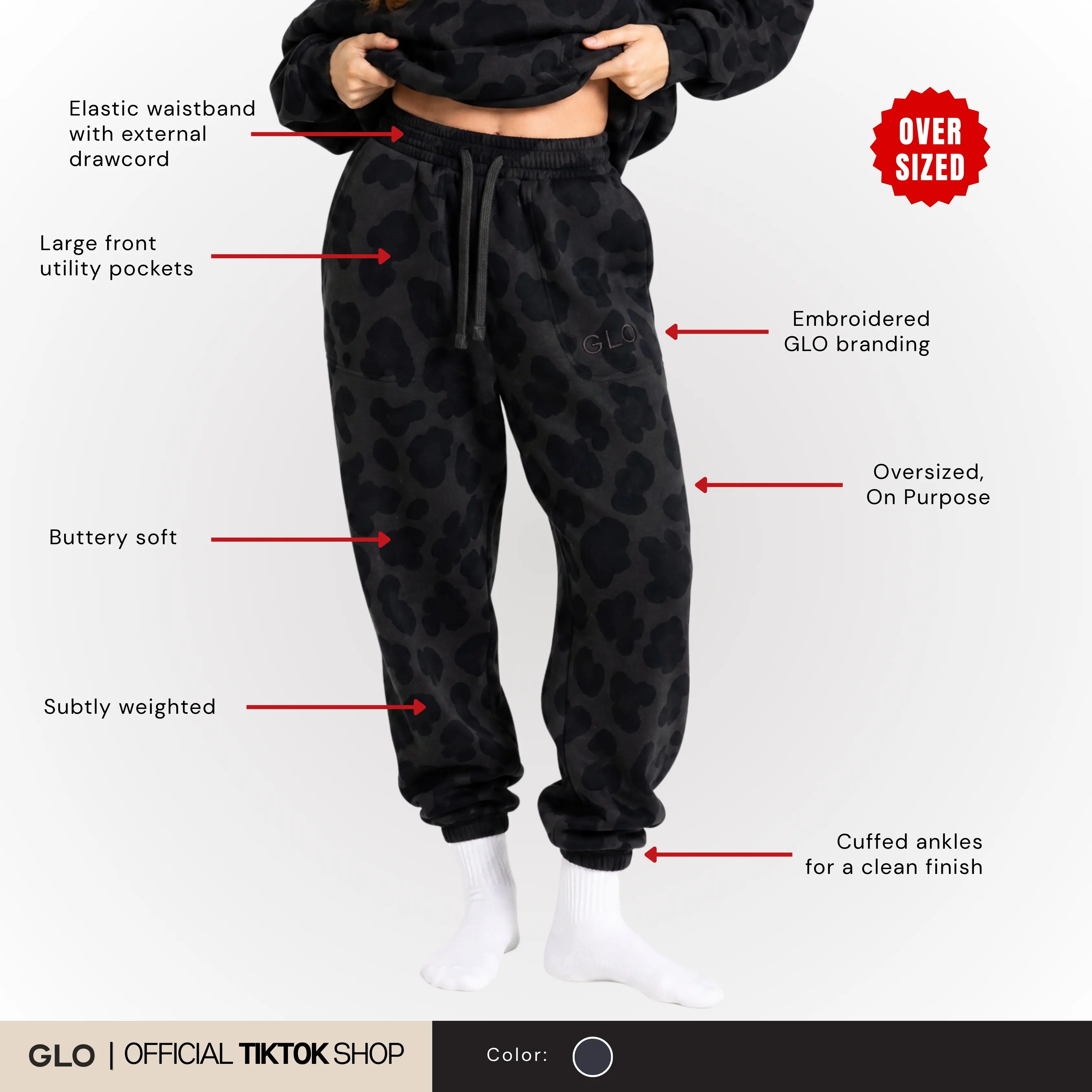 GLO Kingdom Essential Joggers | Christian Streetwear Joggers, Oversized Fit Sweatpants, Heavyweight 360GSM Cotton Fleece,Unisex Outfit