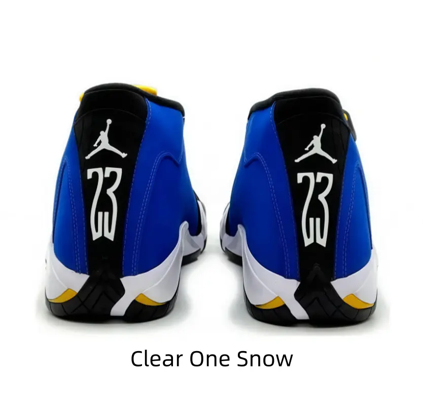 Unisex Retro High Top Basketball Sneakers Royal Blue Smooth Upper Black Heel Panel White Jumpman & Number 23 Print Multi Tone Rubber Outsole Street Sport Trainers