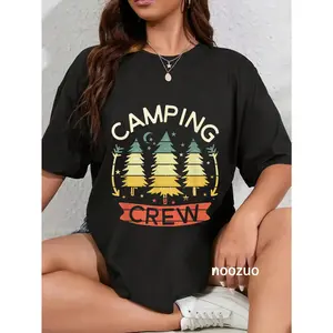 100% Cotton Camping Crew Shirt Family Camping Shirts Matching Group T-Shirt