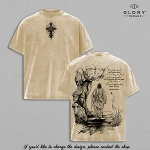 Matthew 28:5-6 He Is Risen Vintage Washed Oversized Christian T-Shirt, Heavy Cotton Jesus Resurrection Graphic Tee, Easter Faith Scripture Streetwear Shirt, Unisex Religious Gift for Christian Believers