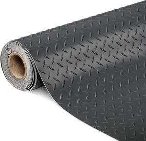 TUFFIOM 7.5 x 17FT Garage Floor Mat, Thickened Coin Plate PVC Garage Mats Flooring Roll for Under Car, Garage Car Parking Mats for Compact SUVS, Sports Car