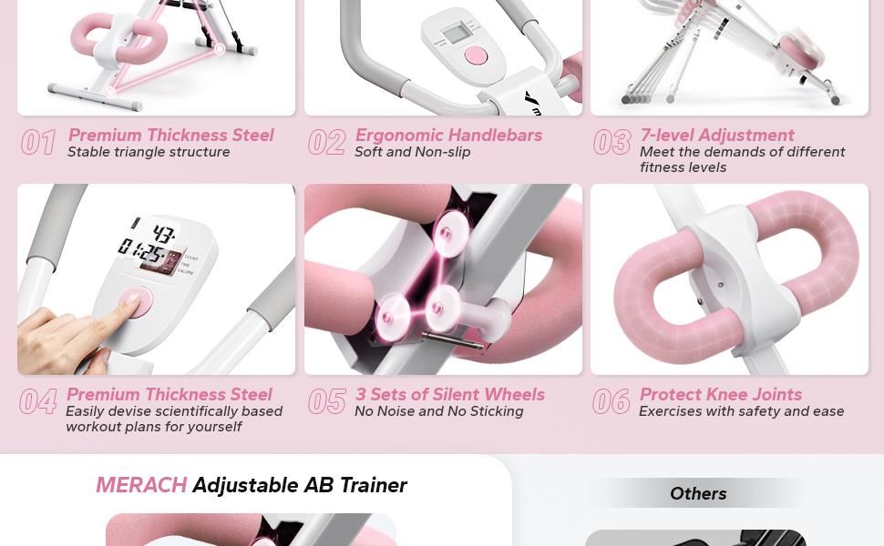（Live Only）Special Link for Flash sale Merach Adjustable Ab Trainer Machine with LCD Monitor, Foldable Ab Exercise Machine for abs, Arm, Leg, Buttocks Shaper, Core & Ab Trainer at Home Gym,  Workout Equipment Summervibes