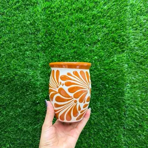 Cantarito Relieve Mediano color Mamey Sets. (Cielito Lindo).