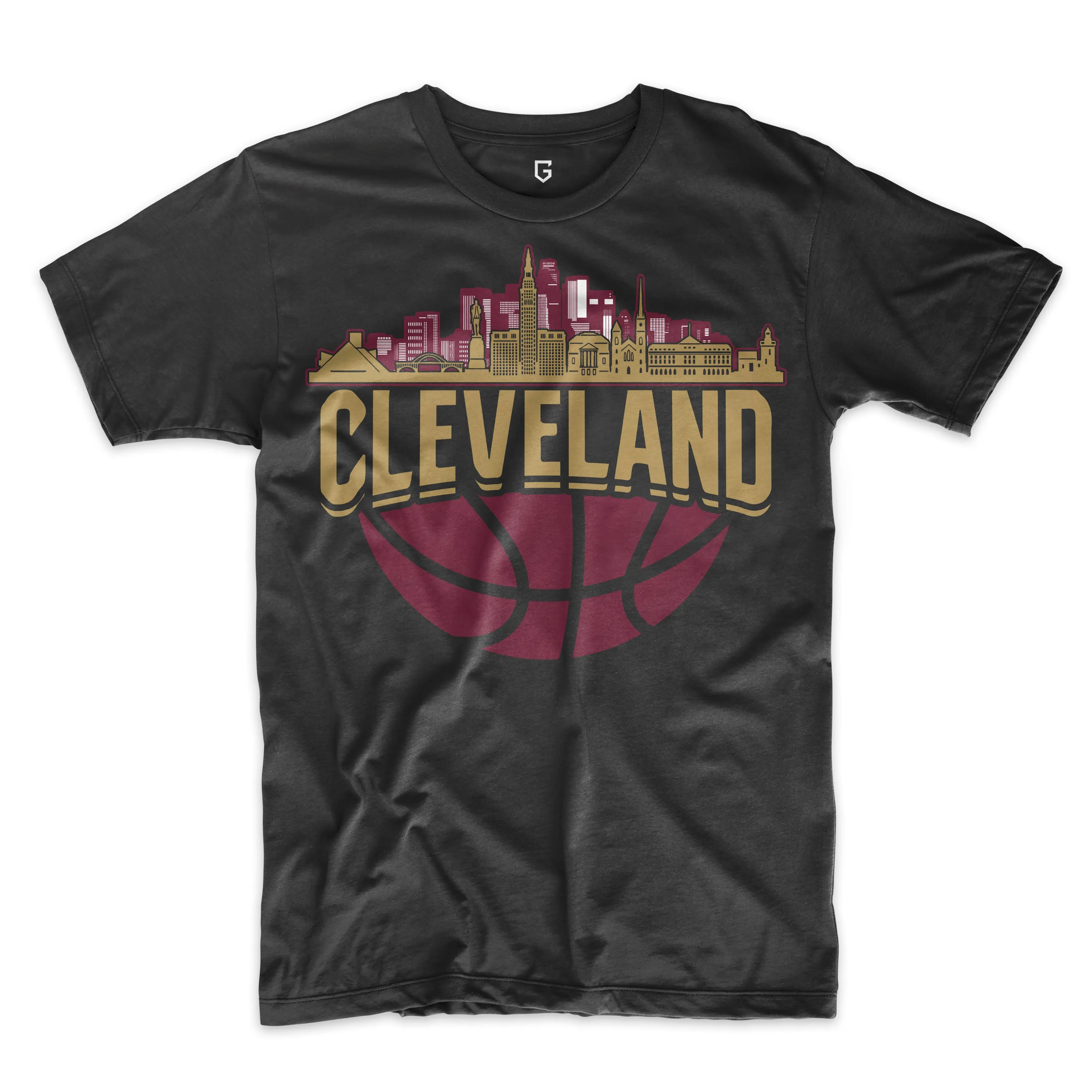 Cleveland Cavs Basketball Skyline Men's Cavaliers T-Shirt