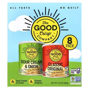 The Good Crisp Company Potato Crisps, Variety Pack, 8 Count, 1.6 oz (45 g) Each