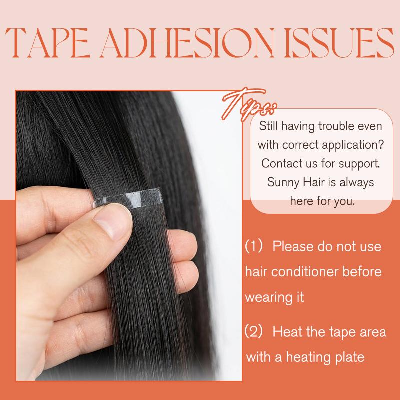 【12inch-28inch】Sunny Tape in Hair Extensions | 50G/20PCS Real Human Hair Natural Straight Invisible Silky  For Women Effortless Beauty in Daily Life #TiktokShopSpringGlowUp