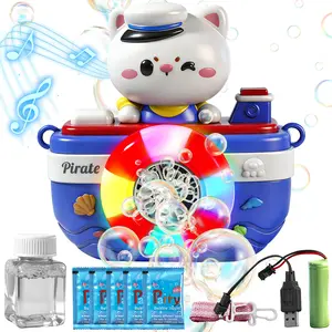 Kids Bubble Camera Toy – Cute Cat Automatic Bubble Machine with Lights and Sound Effects