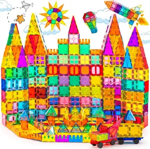 Magnetic Tiles, 100 Pieces 3D Building Blocks, Children's Magnetic Building Set, Building Stacking Toys, Suitable for Toddlers, Magnetic Toy Gifts for Boys and Girls