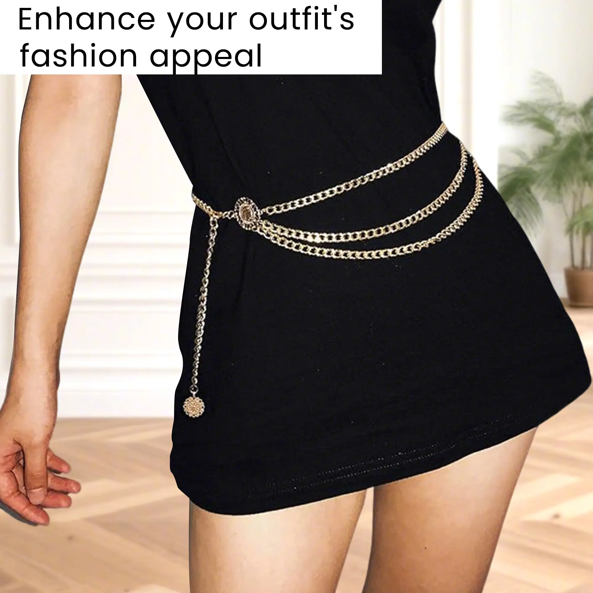 Women's Multilayer Metal Waist Chain, Sturdy Alloy Waist Belt for Daily  Wearing - TikTok Shop