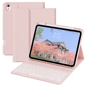 Kenke Backlit Magnetic Keyboard Case Slim Pencil Holder Stable Keys UK QWERTY Fit for iPad 11th Gen 11 Inch (A16) 2025 iPad 10th Gen 2022 iPad Air 11 Inch M3 (2025) M2 (2024) 7th/6th Gen iPad Air 5th/4th Gen 2022 2020 10.9 Inch