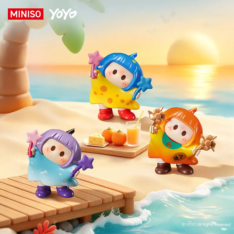 MINISO Tilted Head Series S2 YoYo Sealed Blind Box, Kawaii Mini Figurine, Collectible Desk Decor, Gift for Girl Collectors