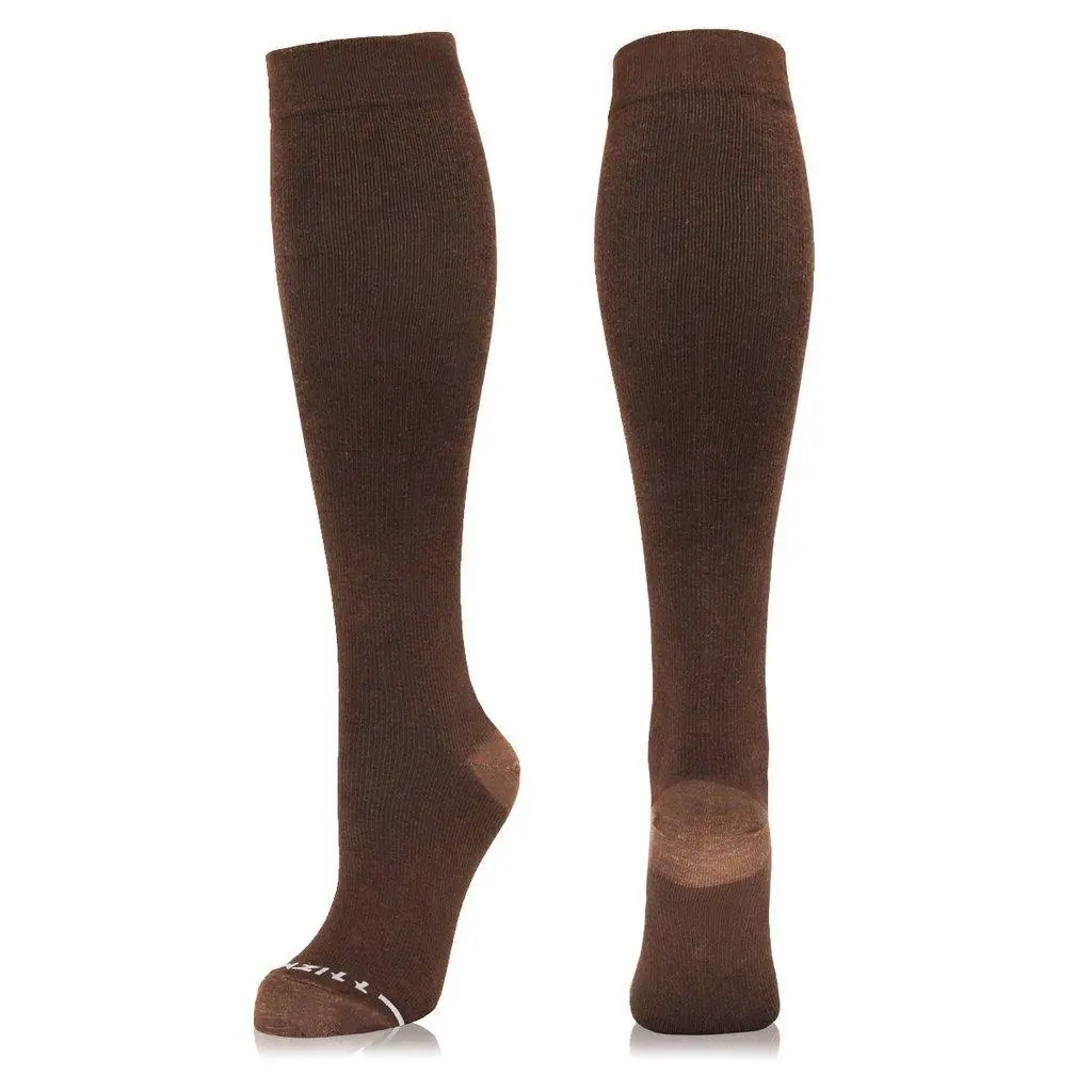 Compression Dress Socks(15-20mmHg) Copper-Infused - Dark Brown