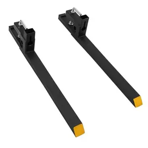 43 Inch Pallet Forks, 2000 Lbs Clamp on Pallet Forks, Heavy Duty Tractor Forks, Tractor Bucket Forks for Tractor Attachments, Skid Steer, Loader Bucket, Black