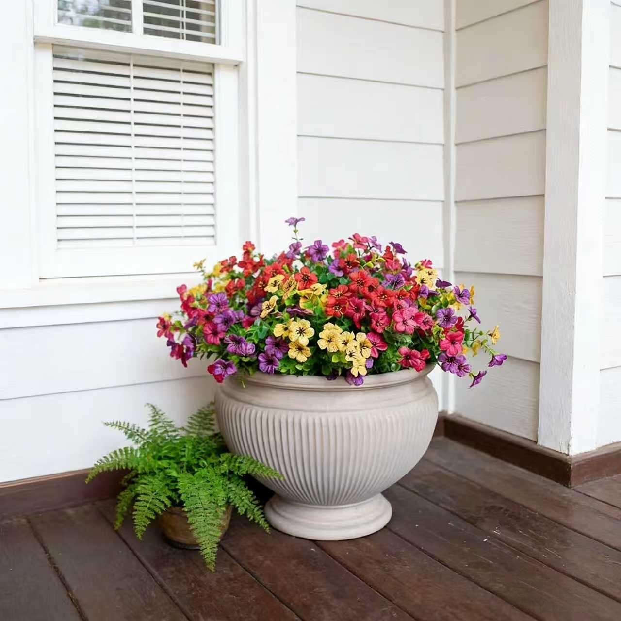6-Color Artificial Flower (6/12pcs/set), UV Resistant Colorful Fake Flower, Decorative Bouquet for Home Garden Party Wedding Decor, Artificial Flowers Bouquet 6-Color Artificial Flower (6/12pcs/set), UV Resistant Colorful Fake Flower, Decorative Bouquet for Home Garden Party Wedding Decor, Artificial Flowers Bouquet