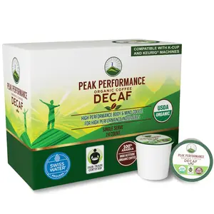 USDA Organic Decaf Coffee Pods. Compatible With K-CUP And Keurig Machines. High Altitude USDA Organic Decaf Coffee. Fair Trade Beans Medium Roast Single Serve Decaffeinated 24 Count Recyclable Cups