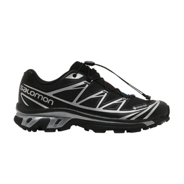 Salomon XT-6 GORE-TEX Sneakers in 'Black Silver' - Cushioned Waterproof Trail Running Shoes for Hiking & Outdoor Sports, Performance