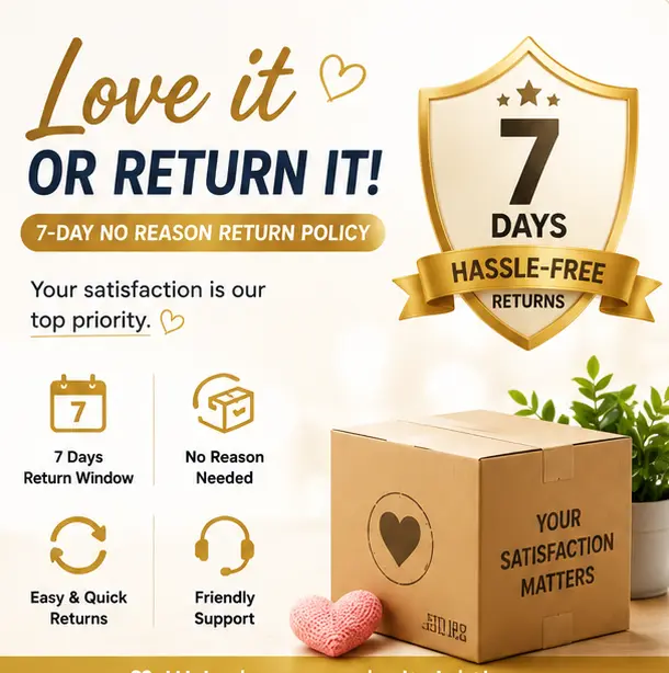 7‑Day Hassle‑Free Return and Refund Policy, Risk‑Free Shopping, Simplified Return Procedures for Stress‑Free Orders