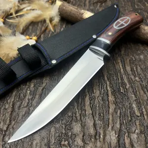[Exquisite|High-end] 1 High-end Exquisite Wooden Handle Outdoor Kitchen Knife | Suitable for Outdoor Travel, Picnic Camping, Portable | Perfect Gift!