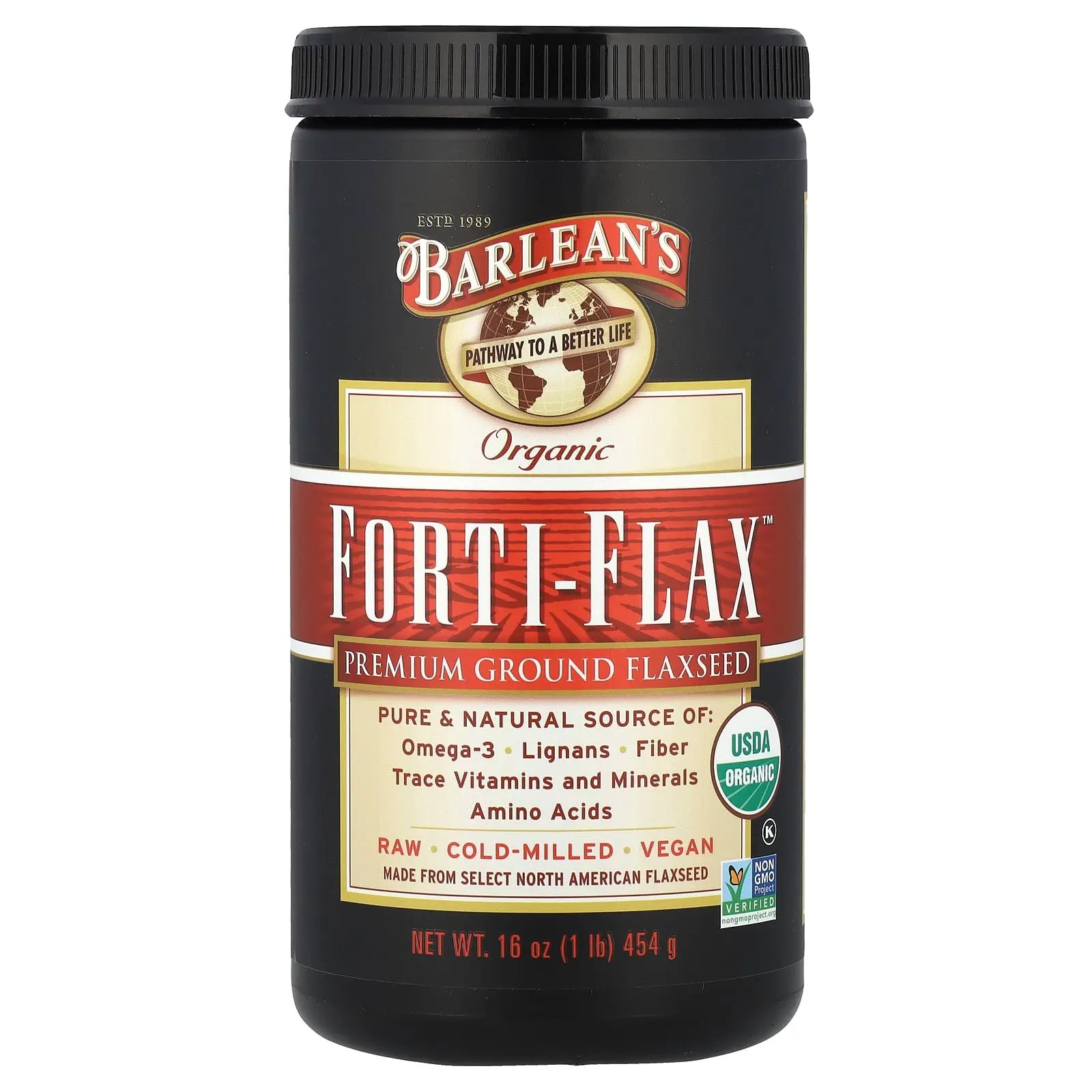 Barlean's Organic Forti-Flax™, Premium Ground Flaxseed, 16 oz (454 g)