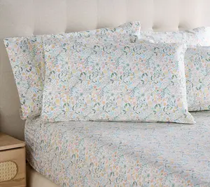 W by Wamsutta 400TC Wonder Weave Sheet Set with Extra Cases- QN