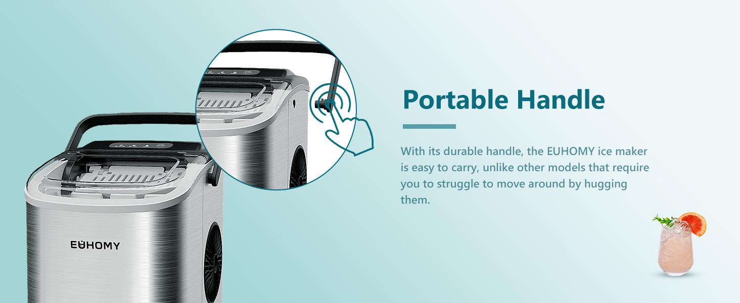 【 LIVE】EUHOMY Best-Selling Bullet-Ice Countertop Ice Maker: 6-Minute Fast Ice, 26-lb Daily Capacity, Self-Cleaning & Space-Saving