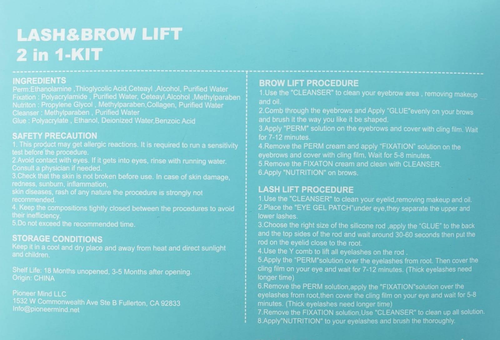 2 in 1 Eye Lash Lifter Kit - Lash and Brow Perfection Kit, Eyelash Perm Kit, Salon-Quality Curling and Semi-Permanent Results with Professional Set: Curling Lotion, Liquid, and Detailed Instructions 2 in 1 Eye Lash Lifter Kit - Lash and Brow Perfection Kit, Eyelash Perm Kit, Salon-Quality Curling and Semi-Permanent Results with Professional Set: Curling Lotion, Liquid, and Detailed Instructions